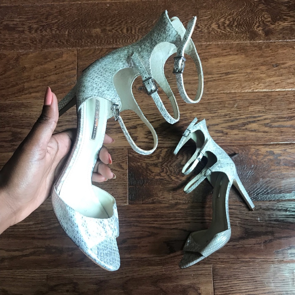 Metallic BCBG Heels